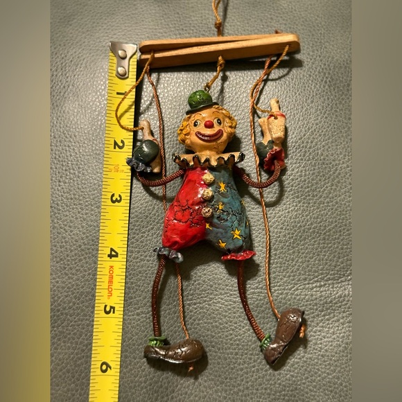Marionette Jester Clown Christmas Ornament Puppet Figure Holiday Vintage Decor - Picture 10 of 14